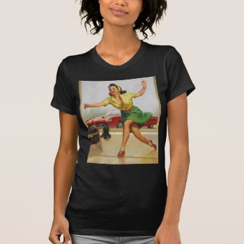 Bowling Pin Up Girl T-shirt by PinUpGallery at Zazzle