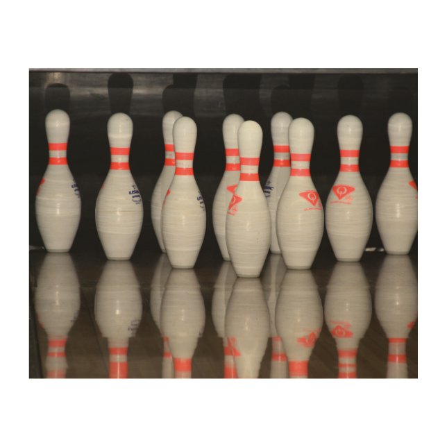 Bowling Pin Wood Wall Art (Front)