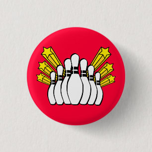 Bowling Pinback Button