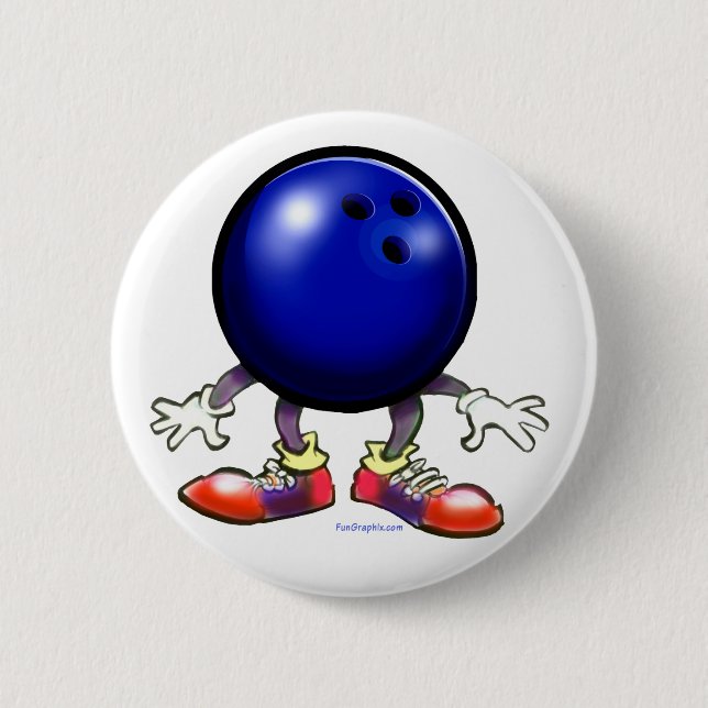Bowling Pinback Button (Front)