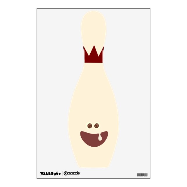 Bowling Pinhead Pin Wall Decal (Front)