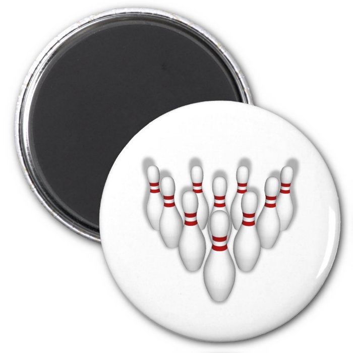 Bowling Pins 3D Model Fridge Magnet