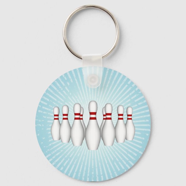 Bowling Pins: 3D Model: Keychain (Front)