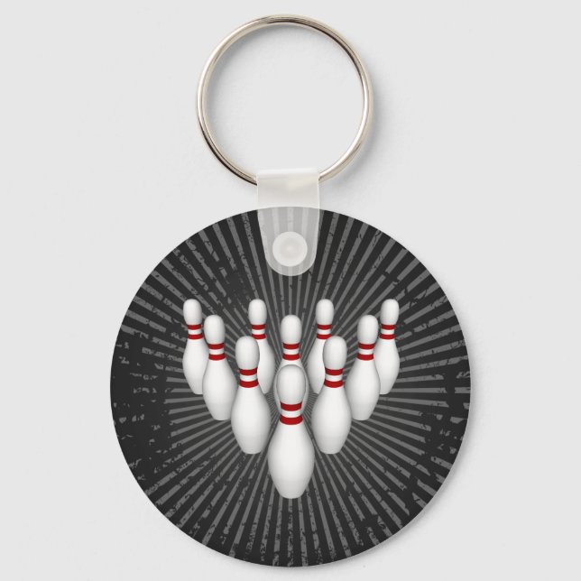 Bowling Pins: 3D Model: Keychain (Front)