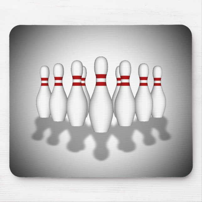 Bowling Pins: 3D Model: Mousepad (Front)
