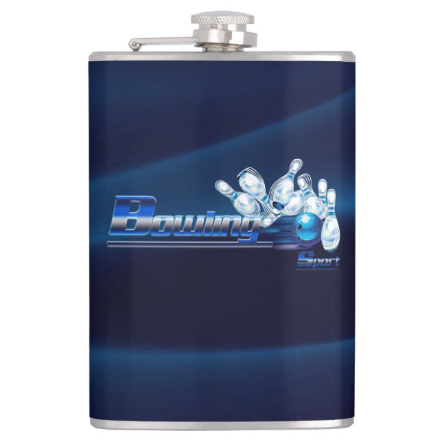 Bowling pins and ball  flask (Front)