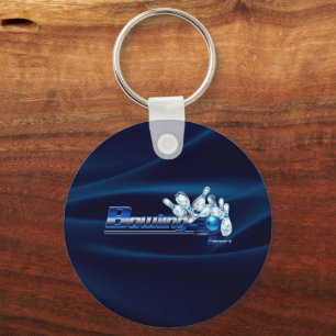 Bowling pins and ball keychain