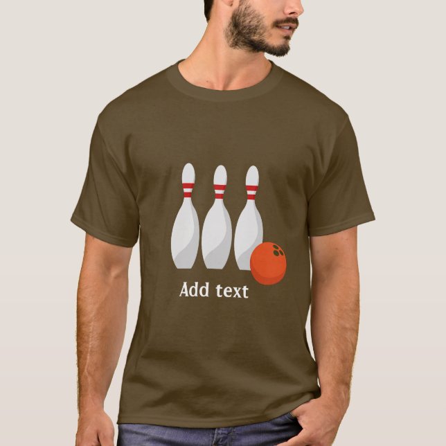 Bowling pins and ball template T-Shirt (Front)