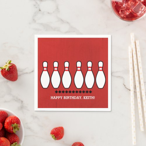 Bowling Pins Birthday Party  Napkins