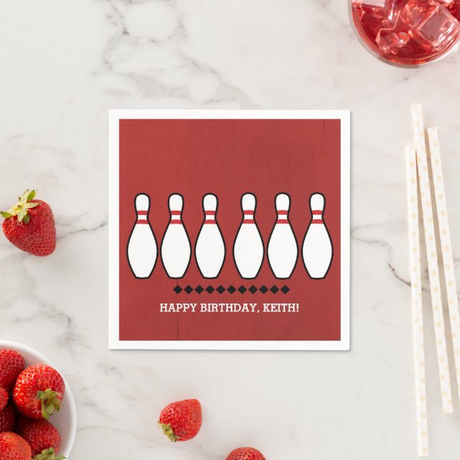 Bowling Pins Birthday Party  Napkins (Insitu)