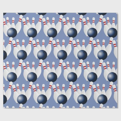 Bowling Pins Bowling Ball Print Wrapping Paper Zazzle