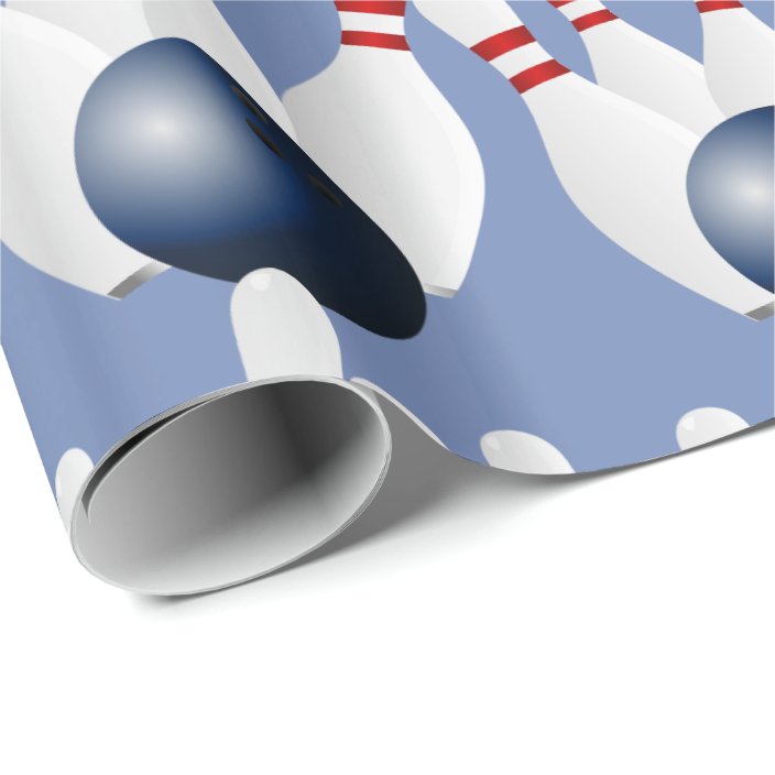 Bowling Pins Bowling Ball Print Wrapping Paper Zazzle