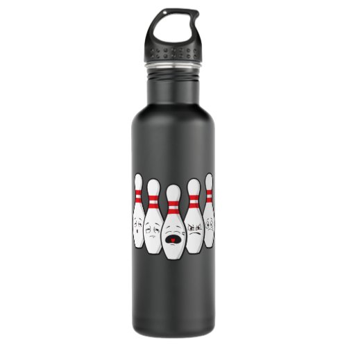 Bowling Pins Bowling Bowler Sports Stainless Steel Water Bottle