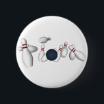 Bowling Pins - Button #4<br><div class="desc">The Artwork featured on this product was created with 3D Modeling Software,  and Photoshop. Artwork by: Brady Arnold.</div>