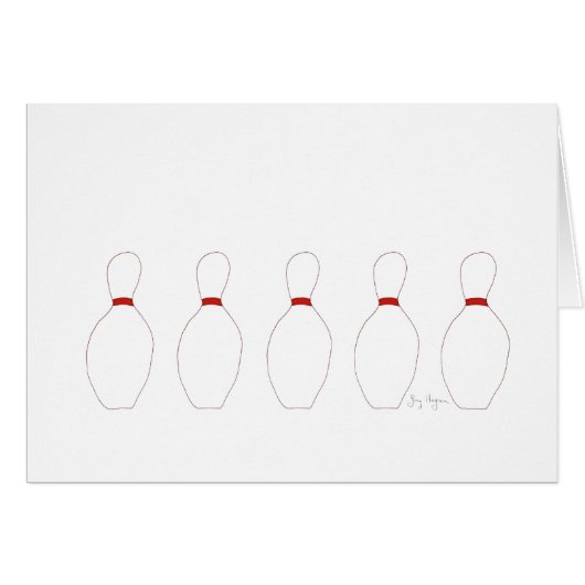 Bowling Pins Cards (Front Horizontal)