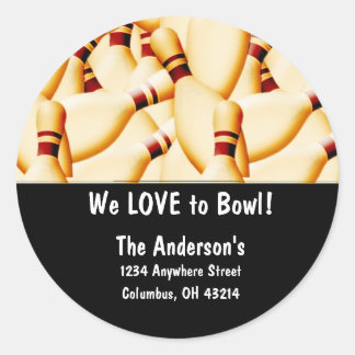 Bowling Pins Design 2 Address Labels