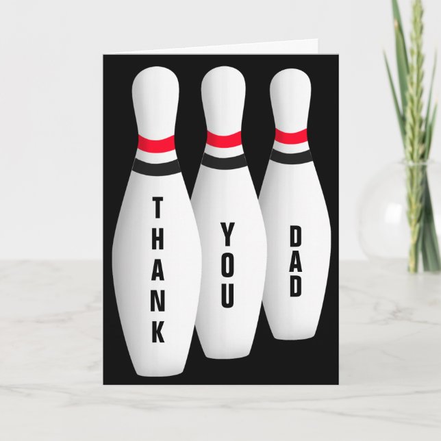 Bowling Pins Father's Day Card (Front)