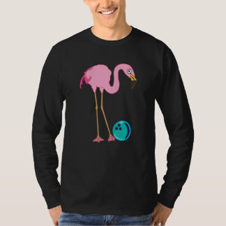 Bowling Pins Flamingo  Wildlife Animal Bowler T-Shirt