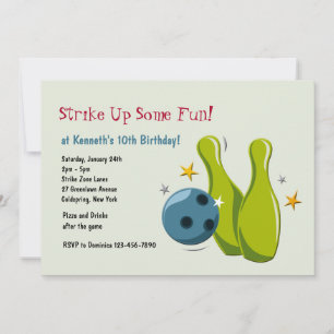 Bowling Pins Invitation