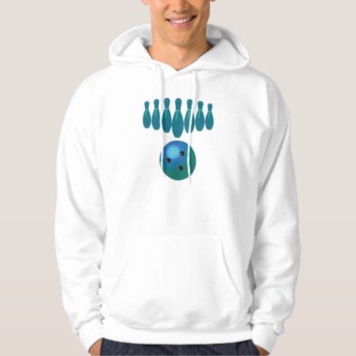 Bowling Pins Mens Hoodie