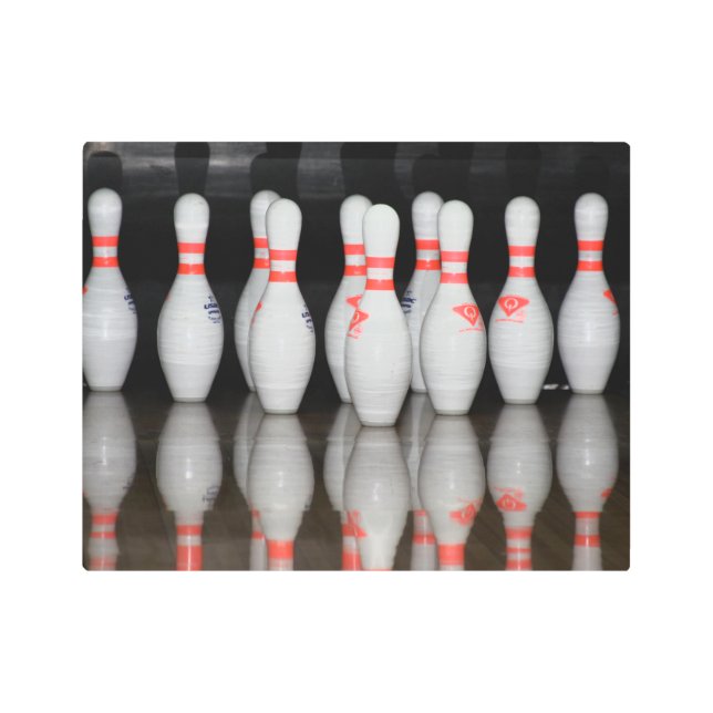 Bowling Pins Metal Print (Front)