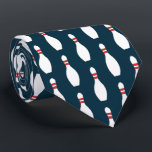 Bowling Pins Pattern Teal Blue background Neck Tie<br><div class="desc">Bowling Pins Pattern Teal Blue background neck tie</div>
