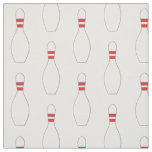 Bowling Pins Pattern White Fabric