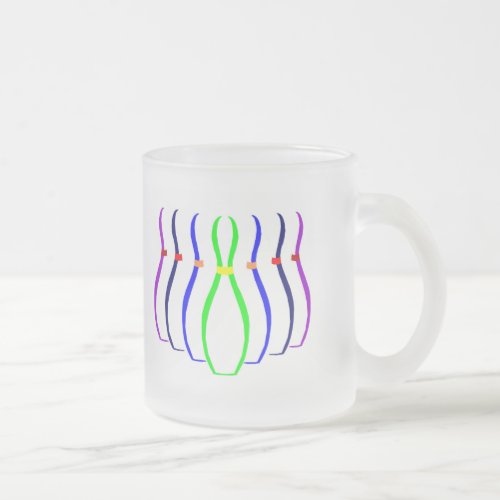 Bowling Pins T_shirts and Gifts Frosted Glass Coffee Mug