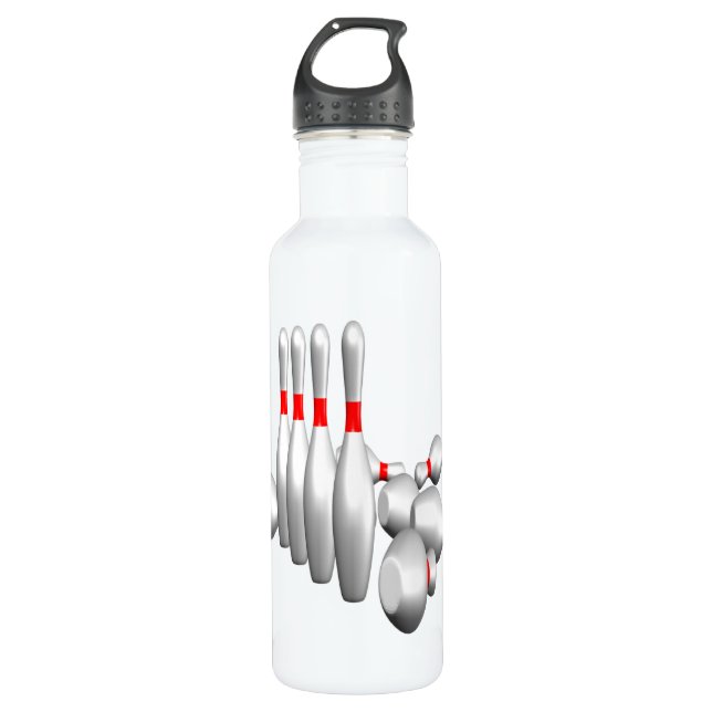 Bowling Pins Water Bottle (Front)