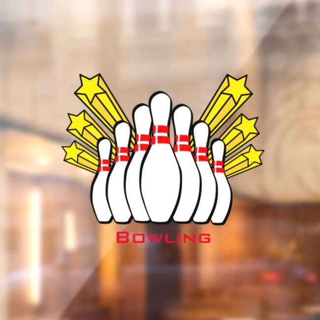 Bowling Pins Window Cling
