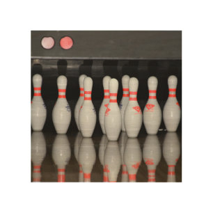 Bowling pins wood wall art