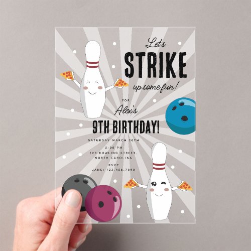 Bowling Pizza Strike Up Some Fun Kids Birthday 