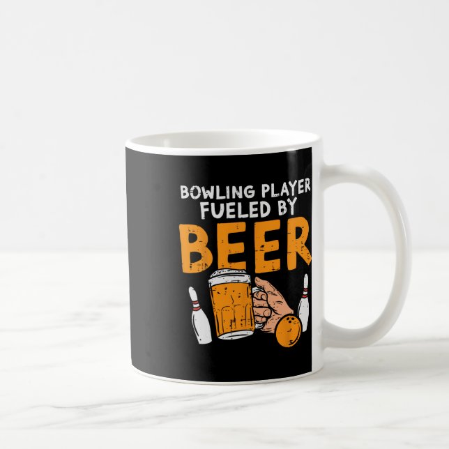 Bowling Player Fueled Funny Sport Bowler Player Te Coffee Mug (Right)