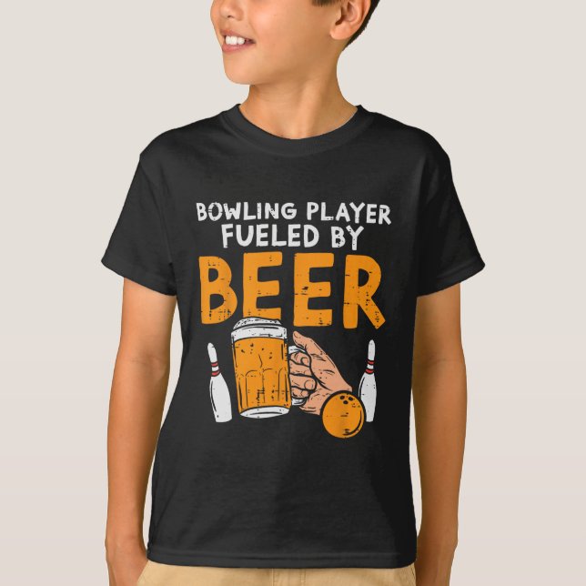 Bowling Player Fueled Funny Sport Bowler Player Te T-Shirt (Front)