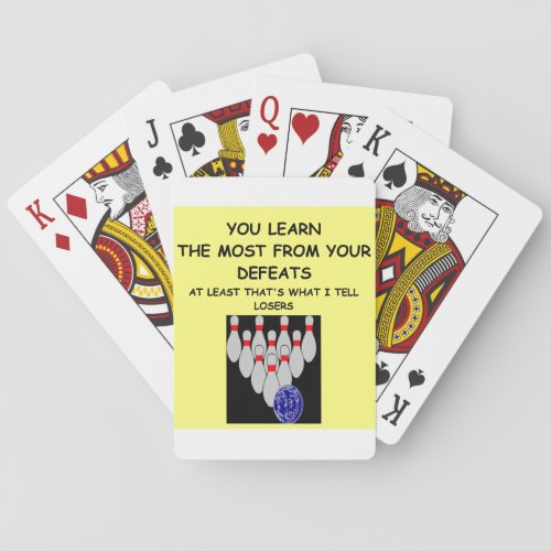bowling poker cards