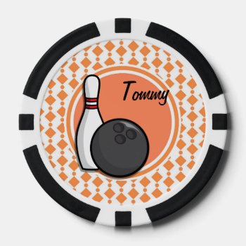 Bowling Poker Chips by SportsWare at Zazzle
