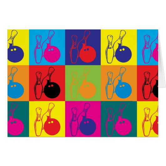 Bowling Pop Art Cards (Front Horizontal)