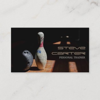 Bowling Professional Personal Trainer Teacher Business Card by paplavskyte at Zazzle