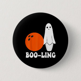 Bowling Pun Boo-ling Funny Bowling Players Hallowe Button