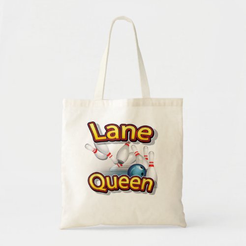Bowling Queen  Bowlers Gift Bowling Gift Apparel  Tote Bag