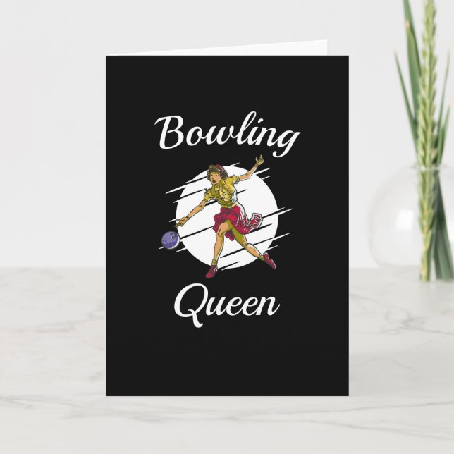 Bowling Queen Bowling Bowler Card (Front)