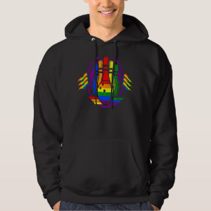 Bowling Rainbow Flag Lgbt Q Cool Gay Pride Ally Eq Hoodie