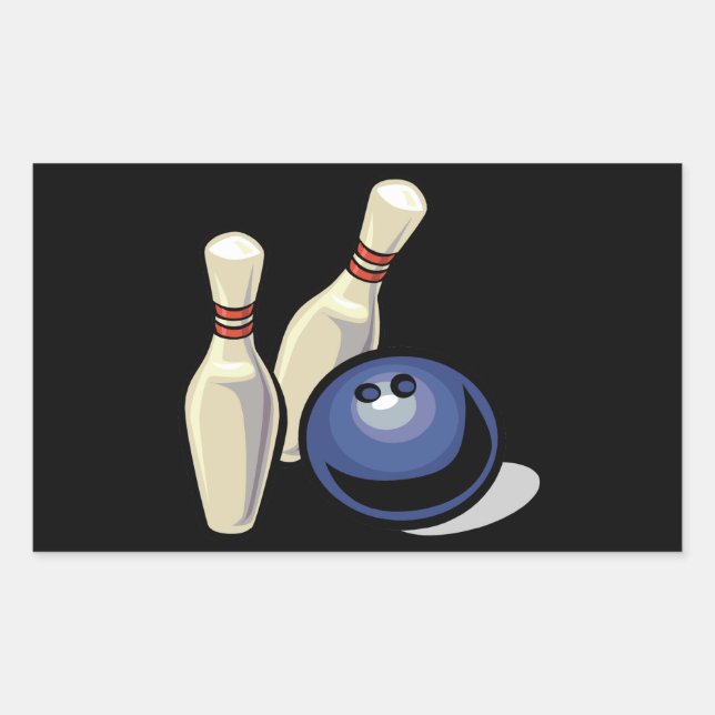 Bowling Rectangular Sticker (Front)