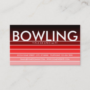 BOWLING red swatch Business Card