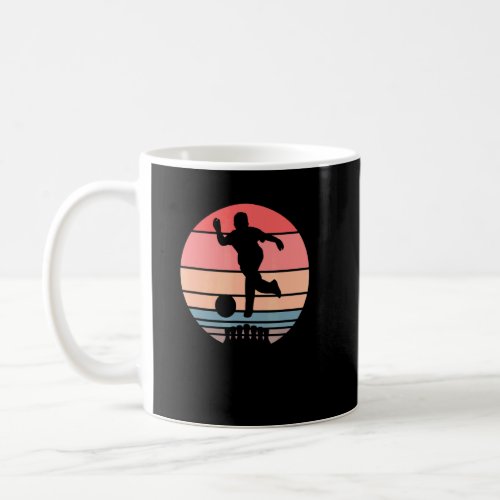 Bowling Retro Sunset Bowler  Coffee Mug