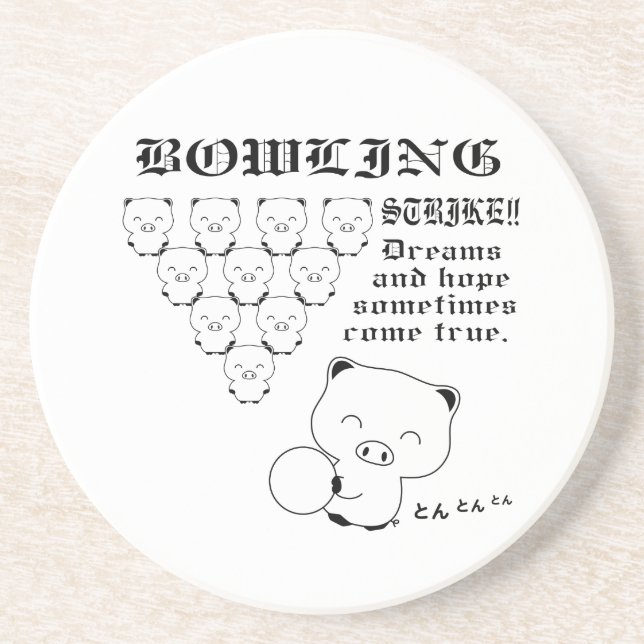 Bowling Sandstone Coaster (Front)