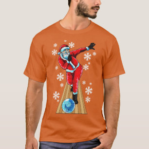 Bowling Santa Claus Bowler Team League Christmas  T-Shirt