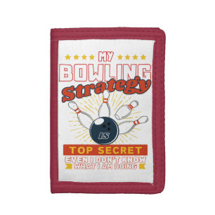Bowling Secret Bowling Strategy Player Men Bowler Tri-fold Wallet
