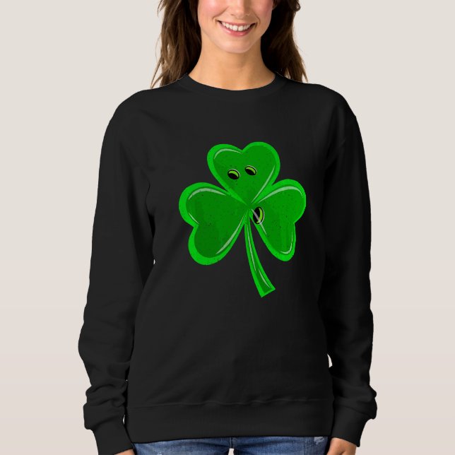 Bowling Shamrock St Patricks Funny Sport Men Women Sweatshirt (Front)