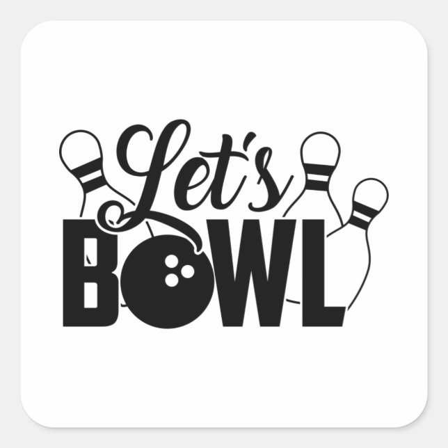 Bowling Shirt Print Square Sticker (Front)